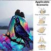 1pc Crows, Fantasy Lightweight Flannel Blanket, Comfortable and Warm Blanket, for Office and Camping Sofa Bed, Livingroom198