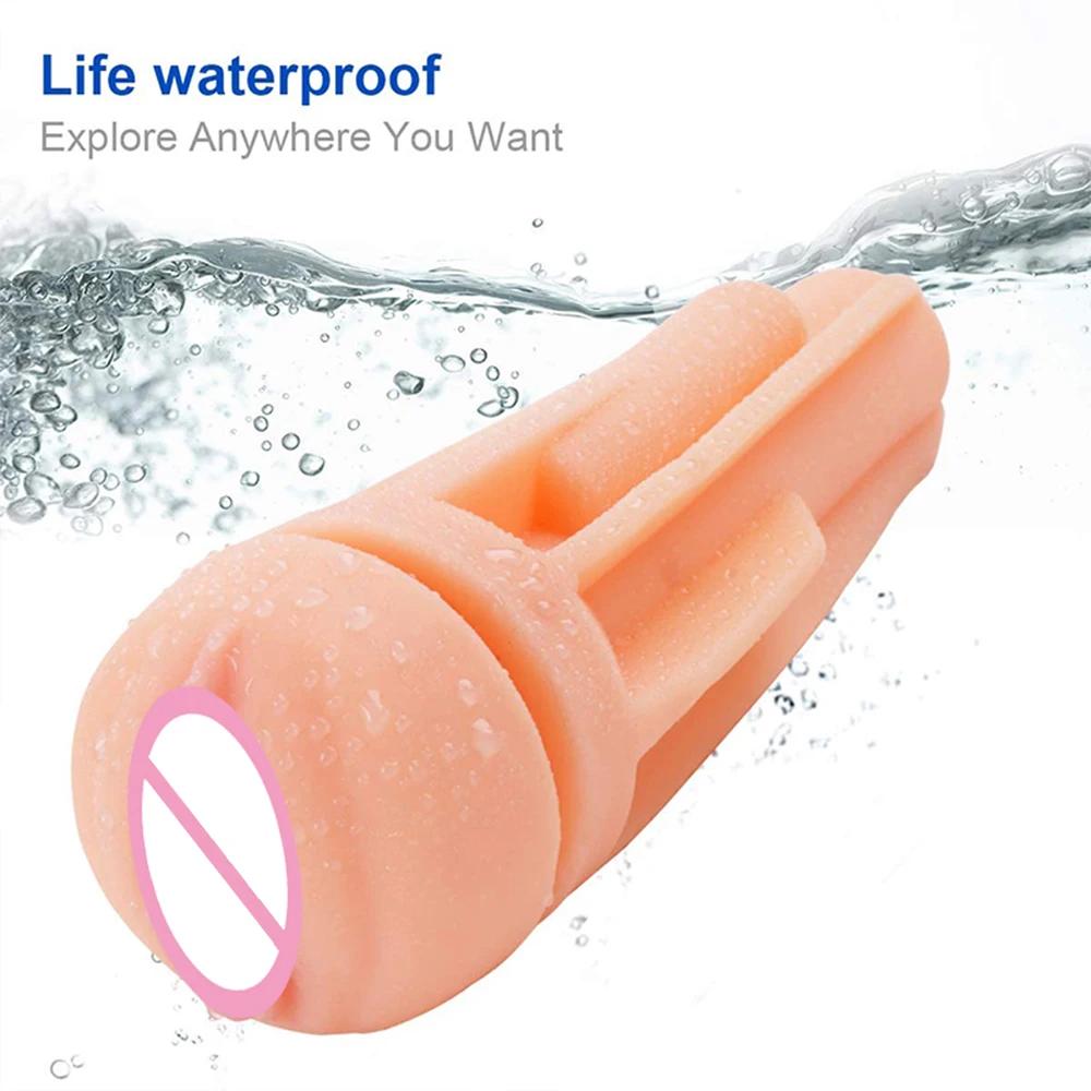 8.6inch Extra Long Soft Realistic Vagina Masturbation Cup for Men Safe Fidget Toys Orgasm Male Masturbator Sex Toy Adult Goods