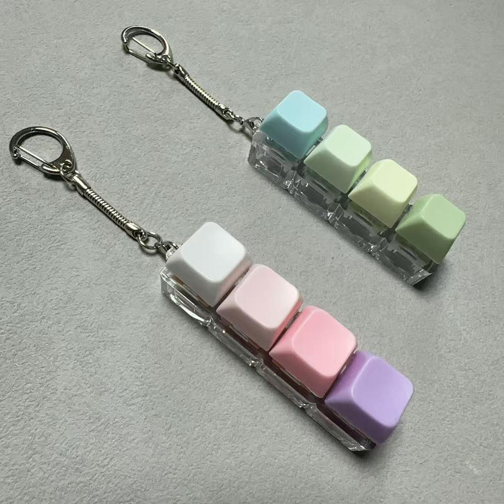 Unzip shaft body Quiet mute keycap Decompression mechanical keyboard Quiet shaft Soft keychain Unzip button