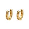 Fashion Trendy Personality Distressed Craft Earrings for Women, Gold 3988137 1009583-1A00620-3J000-golden F
