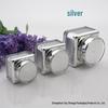 Square Refillable Skincare Set: 15g Eye Cream Bottle, 5g Silver Acrylic Jar, 30g Face Cream Bottle