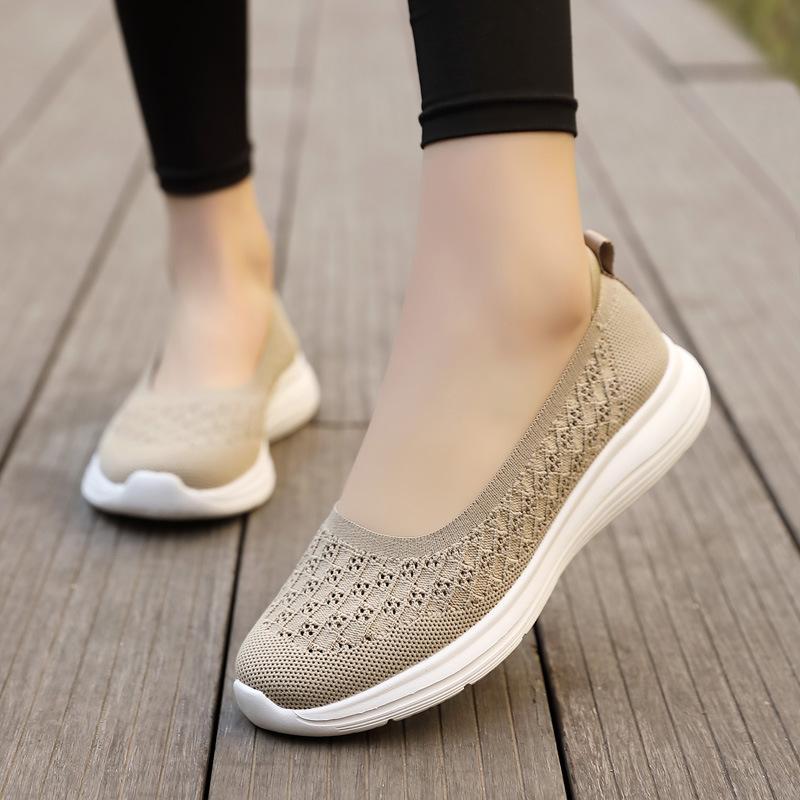 Summer new large size shallow mouth flat shoes cloth shoes women