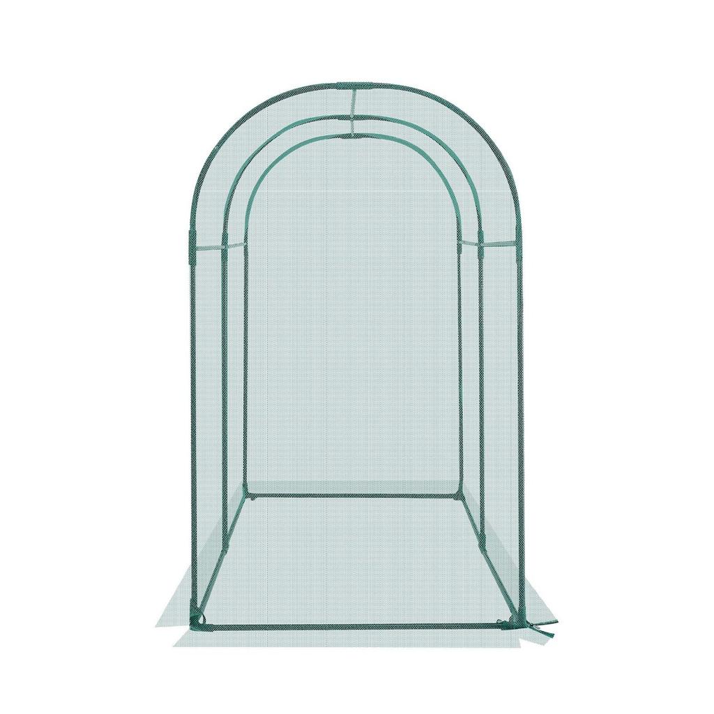 Crop Cage, 1.8 x 0.91 x 1.5 m Plant Protection Tent with Zippered Door, Wind-Resistant Tall Crop Cage, Easy to Install, Outdoor Raised Bed Cover with
