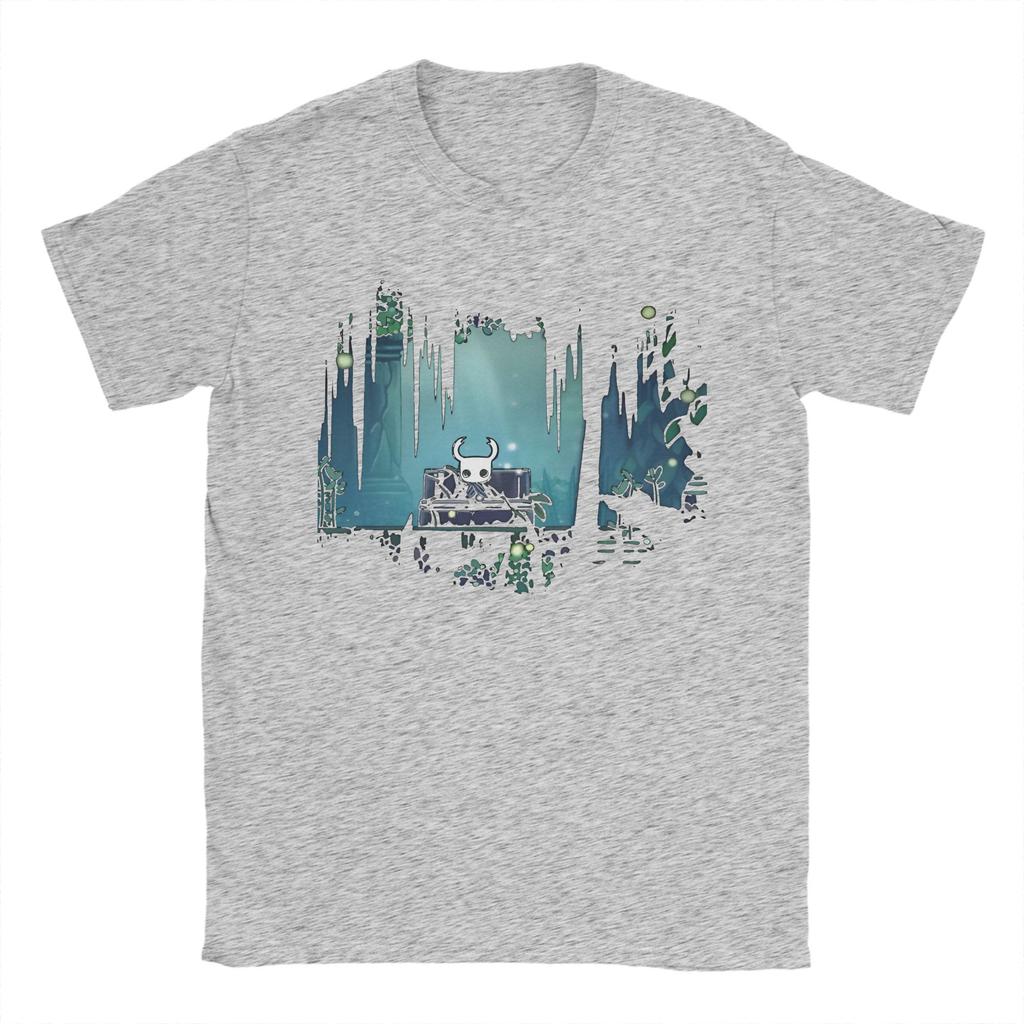 Hollow Green Hollow Knight T-Shirts Humorvolle Reine Baumwoll-Tees Rundhals Kurzarm T-Shirts Grafisch bedruckte Kleidung