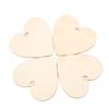 30pcs Heart Ornament Wooden Romantic Decorative Sign with Rope Gift Tag for DIY Enthusiast