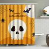 Tuniu Cute Cartoon Skull Halloween Bathroom Curtain For Kids Girls Room Decor
