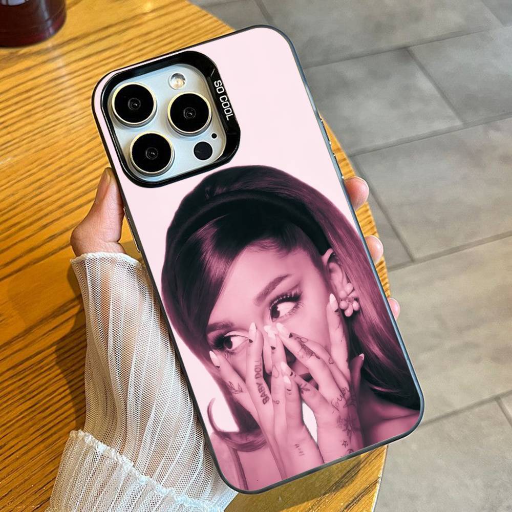 Ari-AG4 A-Ariana Fans Phone Case For iPhone 16 17 15 14 12 13 Pro Max Black Candy Matte Shockproof Cover
