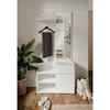 IMAGE Storage Entrance Unit with Wardrobe - White Decor - 1 Door + 1 Drawer - L85 X H195 X D37 Cm
