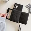 For Samsung Galaxy S25 Ultra Case Mirror Design PU Leather Back Cover with Card Slots,Wrist Strap