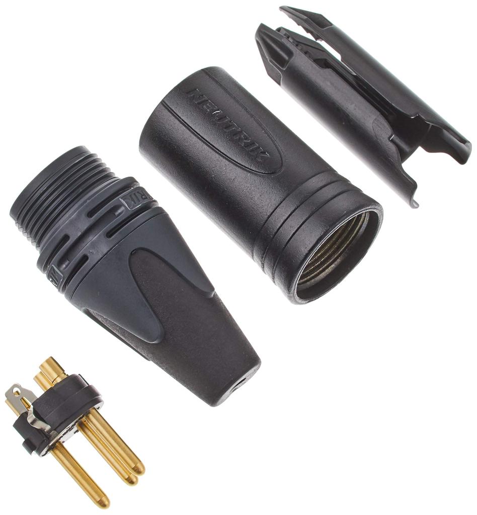 NEUTRIK NC3MXX-B 3-Pin Male Black Audio Connector (Pack of 5)
