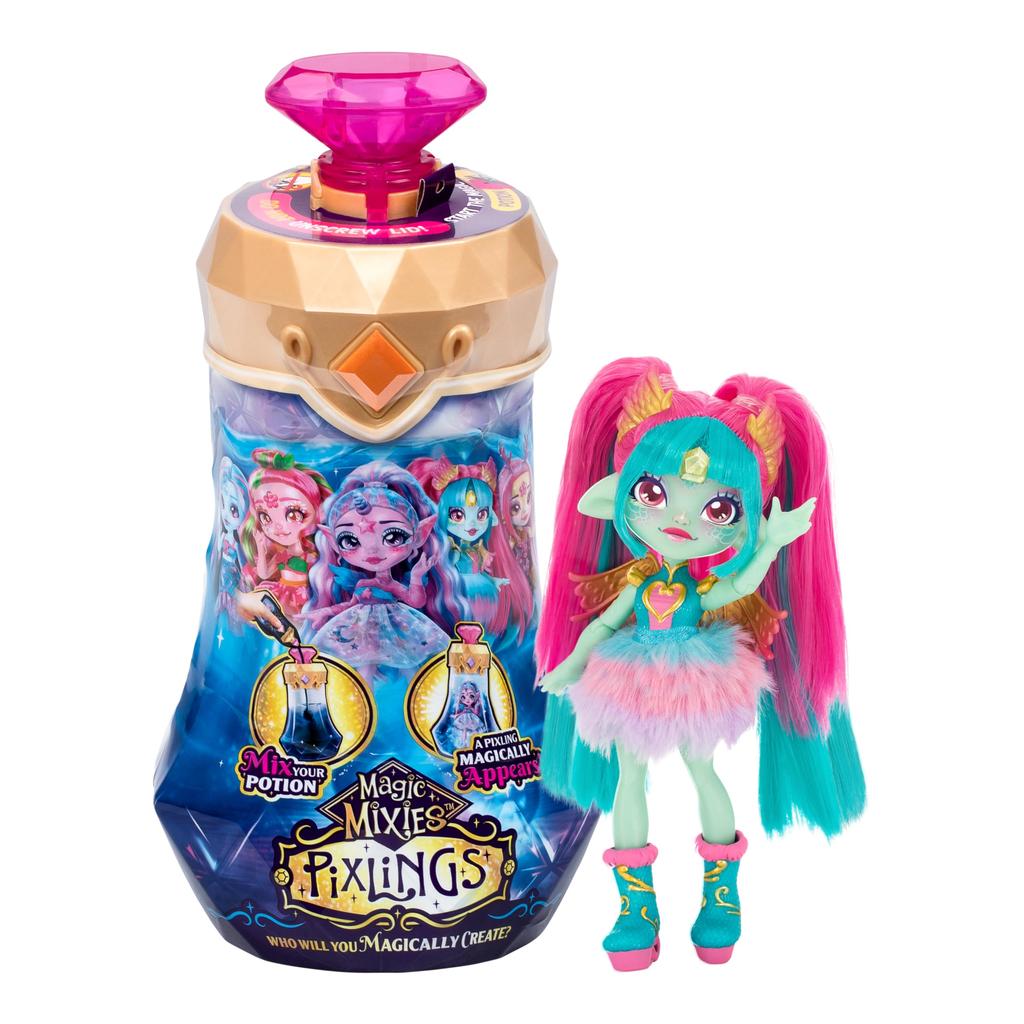 Magic Mixies Pixlings. Amber The Dragon Pixling. Create and Mix A Magic Potion That Magically Reveals A Beautiful 6.5" Pixling Doll Inside A Potion Bo