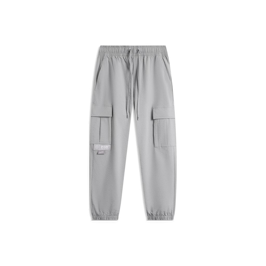 Li Ning Wade Series Sport Simple Comfortable Versatile Cuffed Letter Casual Pants Men Pants AKQV001-3
