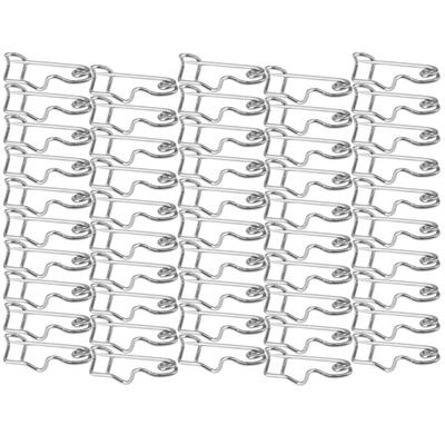 100Pcs Silver Curved Safety Pins Easy Insertion Locking Pin Clasps Sturdy S-Shaped Pins  For Sewing