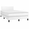 Maison Exclusive - Sommier à lattes de lit matelas LED blanc 120x190 cm similicuir