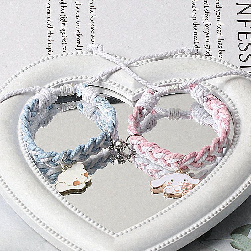 Cinnamoroll Knitted Magnetic Bracelets - Cute Cartoon Bestie Gifts for Women