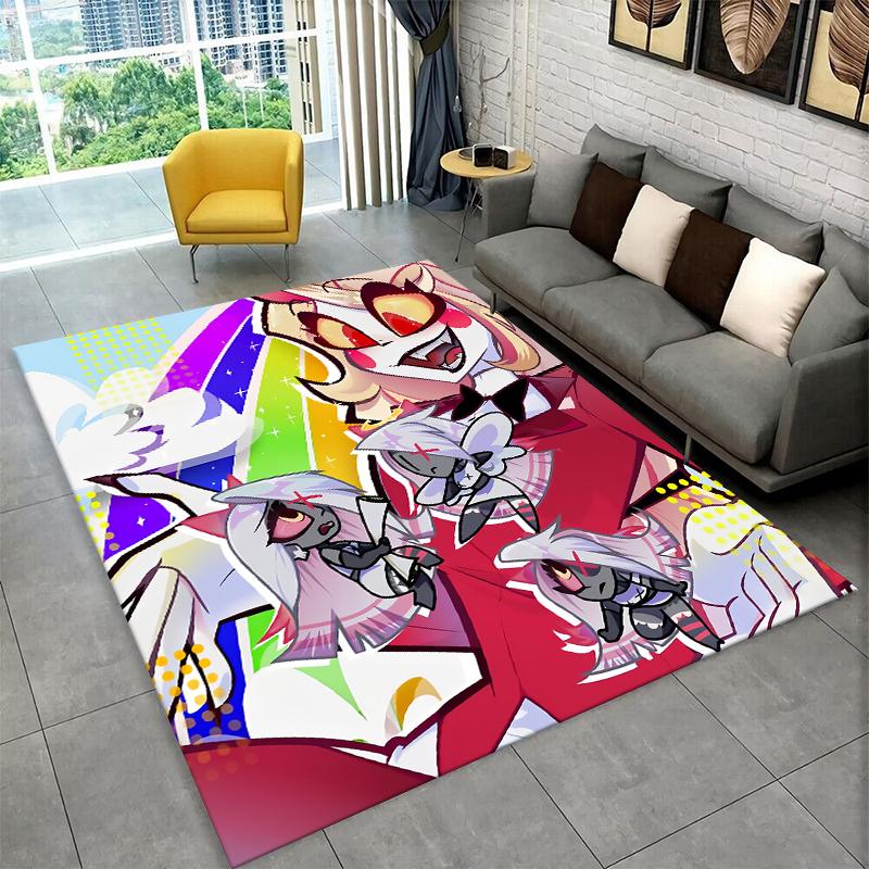 3D Cartoon H-Hazbin Hotel Charlie Carpet Rug for Playroom Bedroom Living Room Sofa Home Decor,kid Area Rug Non-slip Floor Mat