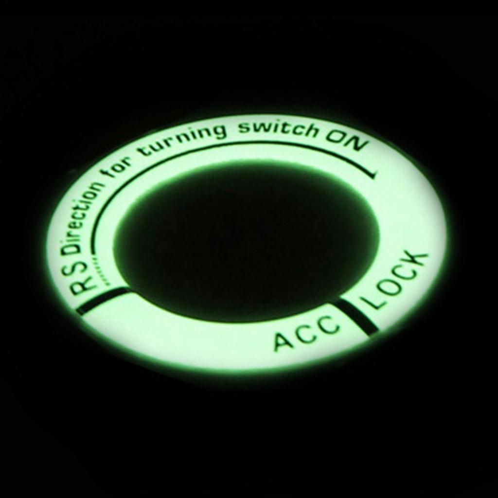 Key Cylinder Stickers, 3 Pieces, Luminous, Luminous, Seal, Protection, Scratch-Resistant, Key Bezel, Ignition Cover,