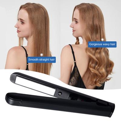 Portable USB Hair Straightener Fast Heating Electric Curling Iron Straight Curly Hair