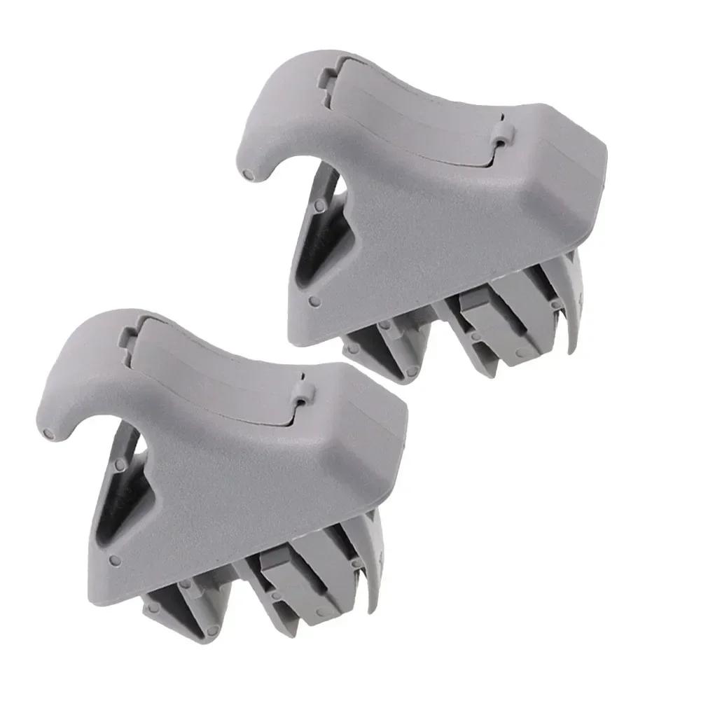 2pcs SUN VISOR HOLDER CLIPs Gray/ Beige ABS Retainer Fit For Mitsubish For Pajero 2000-2006 #MR779704/ MR779705 Auto Fastener
