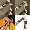 1pair Adjustable Long Arm Sleeves Women Hiphop Handsome Lace Wrist Covers for Cycling Running Hiking