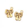 5pcs Stainless Steel Bow Heart Charms Exquisite Charms Pendant For Jewelry Making DIY Bracelets Necklace Earrings Accessories