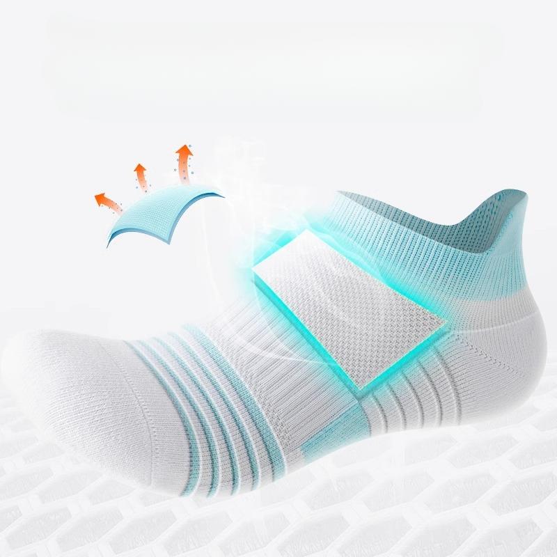 Sports Socks, Women's, Short Socks, Thin, Sweat Absorbing and Non Slip, Women's, Professional Badminton Socks, Running. Thick Soled Socks with Towels