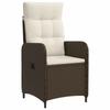 Adjustable Garden Chair In Brown and Cream White
