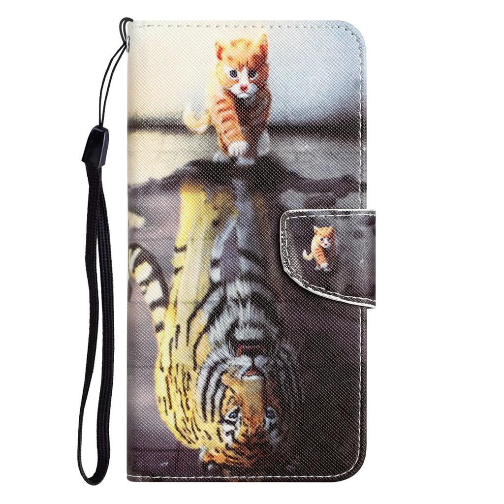 Leather Flip Phone Case For Samsung Galaxy A12 A22 A22S A32 A34 A52 A52S A54 5G Cat Butterfly Painted Wallet Card Holder Cover