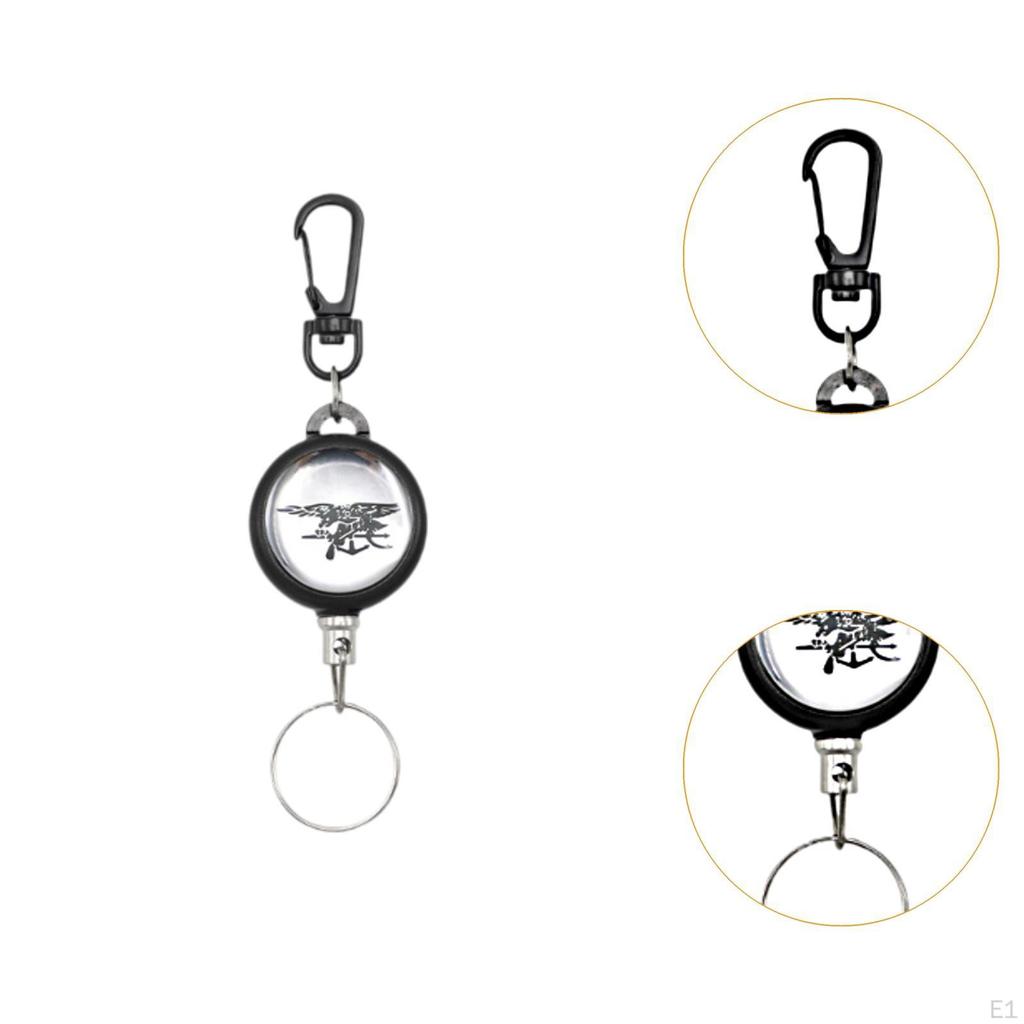 Retractable Keychain Holder Lightweight Multipurpose Key Chain Clip Keyring for Backpack Bags Purse