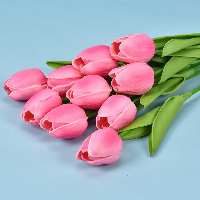 1pc Tulip Flower Real Touch Artificial Tulips Bouquet Pe Fake Flower For Wedding Decoration Flowers Home Garden Decorative 
