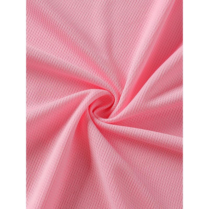 European Size Girls Round-neck Short-sleeved T-shirt with Cartoon Pink Little Dinosaur Pattern Print