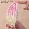 Macaron Big Bend Comb Hair Massage Comb Men's Fluffy Comb Curly Hair Styling Comb Arc Nine Ribs Comb