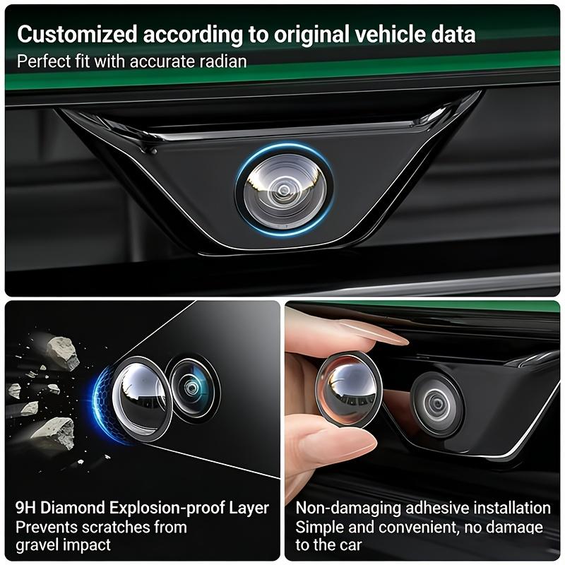 2PCS Universal Car Camera Lens Protector, 360° Anti-Scratch Waterproof Cover for Rear View Backup Cameras