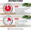 Magnetic Kitchen Timer,Visual Countdown Timer with Magnet Back, Mechanical Timer for Cooking, Baking, Studying, Use