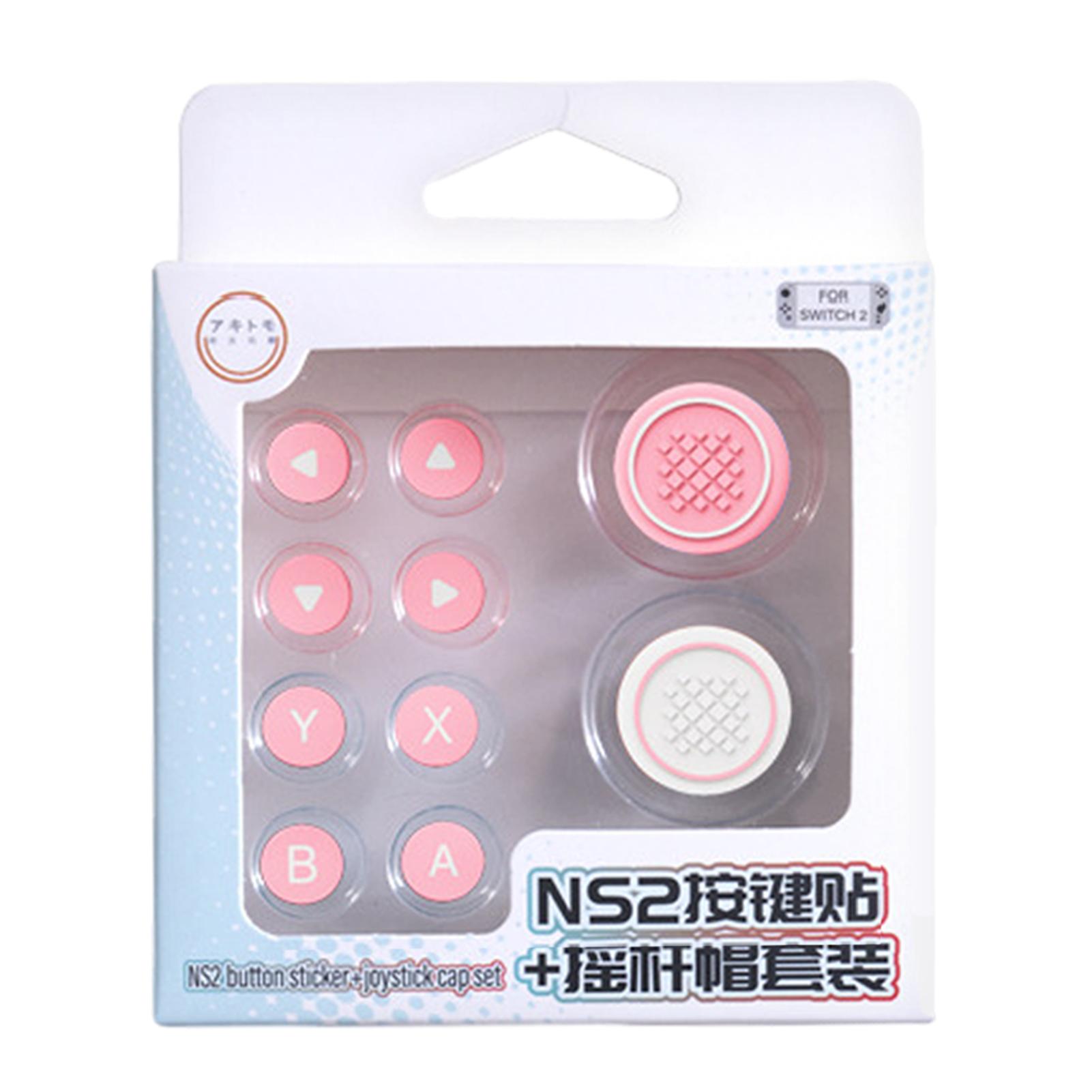 

10 Colors Joystick Cap For Switch 2 Silicone Button Covers Thumb Grip Set Easy To Install Anti-Slip Comfort Grip Enhancer