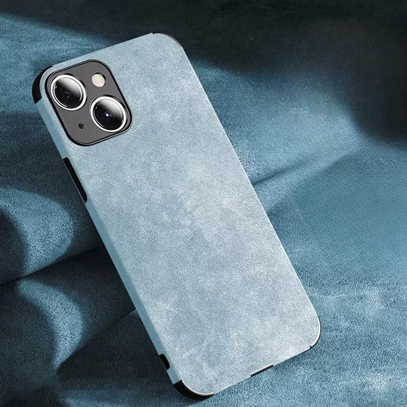 Applicable To Apple 15Pro Mobile Phone Case Lambskin IPhone 16 Protective Case I13 Ultra-thin Full Cover 14 Anti-fall