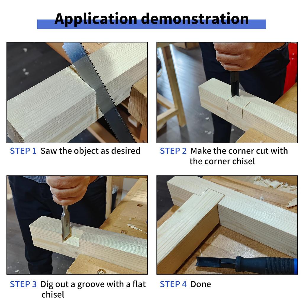 Chrome Vanadium Steel Right Angle Wood Chisel 90° Hinge Mortise Carving Grooving Tool for Woodworking