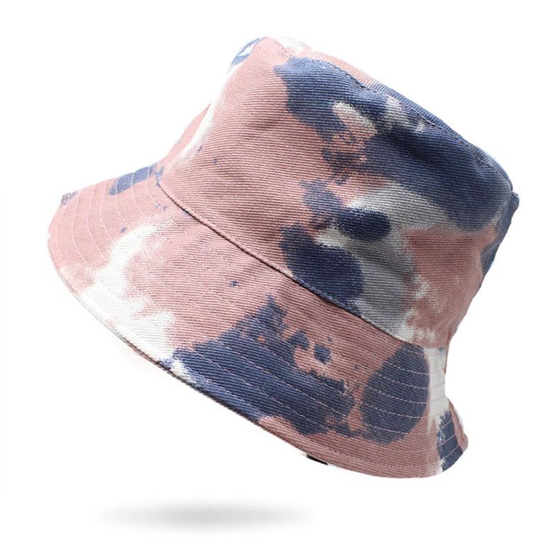 Tie-Dye Women'S Basin Hat Couple Men And Women Simple Sunshade Sunscreen Hat Four Seasons Printing Bucket Hat Tide