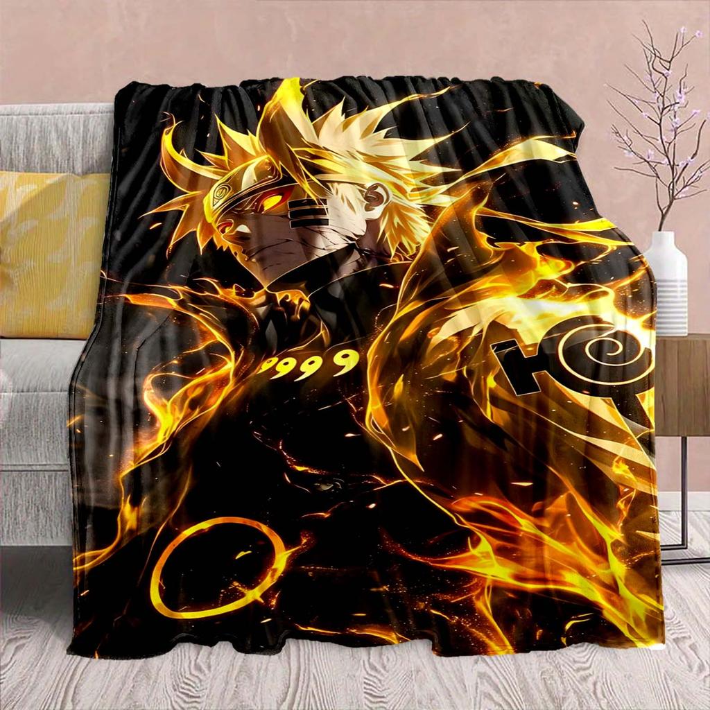 Naruto Anime Flanelová deka - Měkká teplá ideální na pohovku, do postele, na kempování, cestování, do kanceláře, domácí dekorace -QJY