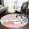 1pc Yier BuBu Bear3 Print Round Carpet Chair Round Carpet Suitable for Bedroom Living Room Home Decorative Carpet