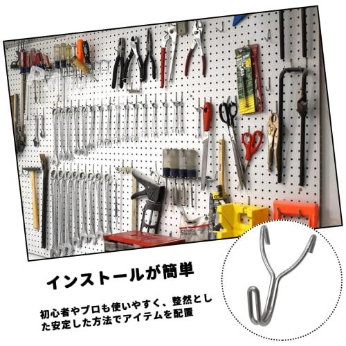 PAVIKE Perforated Board Hooks (Set of 10) - Perforated Board Hooks, Perforated Board Mounting Hardware, Perforated Board Fasteners, Perforated Hangers