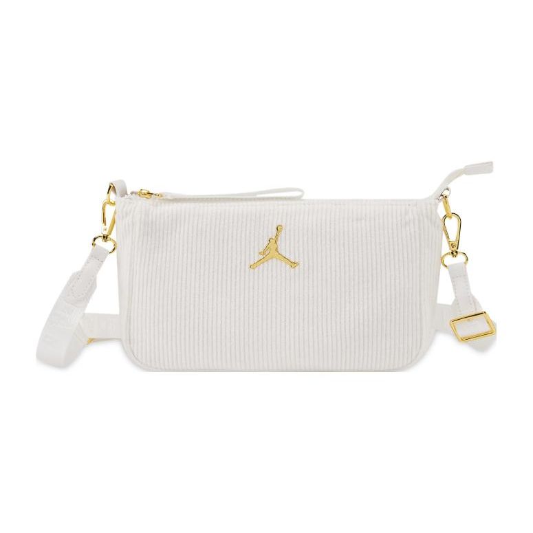 Jordan Casual Zipper Shoulder Crossbody Bag Women Bags Canvas-White FV5752-133 Sail White