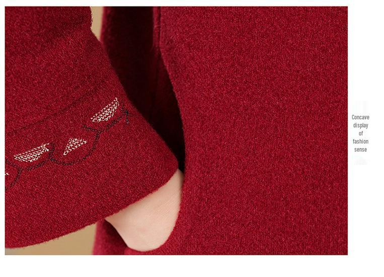 Mom's 2026 Winter Wool Coat - Mother-in-law's Formal Wear for Weddings, Autumn & Winter Style for Middle-aged and Elderly Women