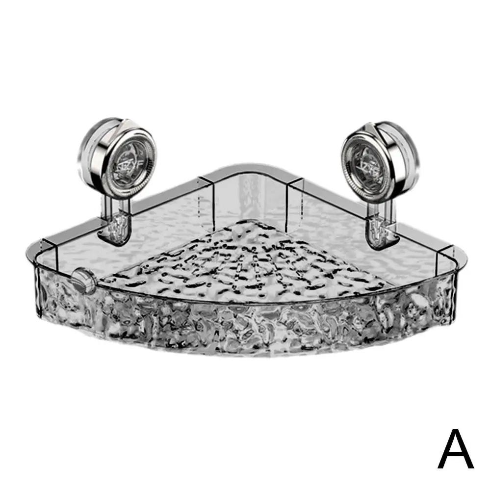 Bathroom Suction Cup Rack Punch-free Wall-mounted Shelf Corner Toilet Storage Triangle Wash Basin Bathroom Rack N9K8