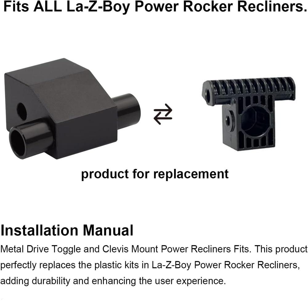 1× Metal Motor End Clevis Mount Toggle For La-Z-Boy Lazyboy Lazy Power Recliners