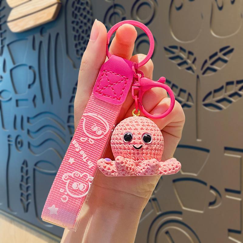 

Adorable Octopus Resin Keychain Couples Gift Cute Bag Charm рожевий