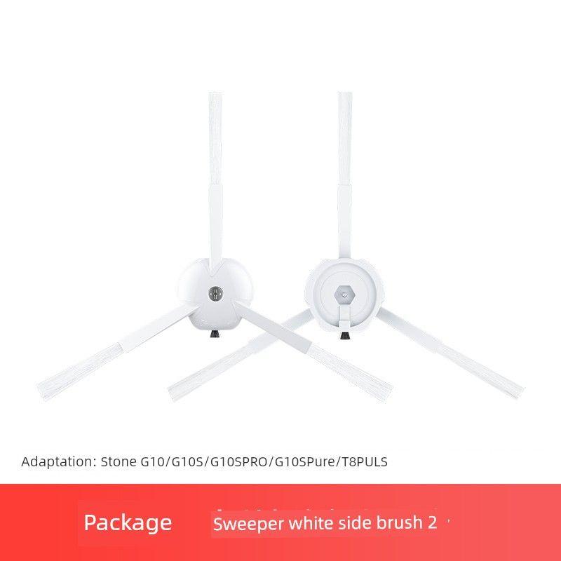 

With Stone Robot Cleaner G10s/Pro/Pure Accessories Mop Filter Screen G10 Rolling Brush Dust Bag Side Brush Rag 2 White Side Brushes