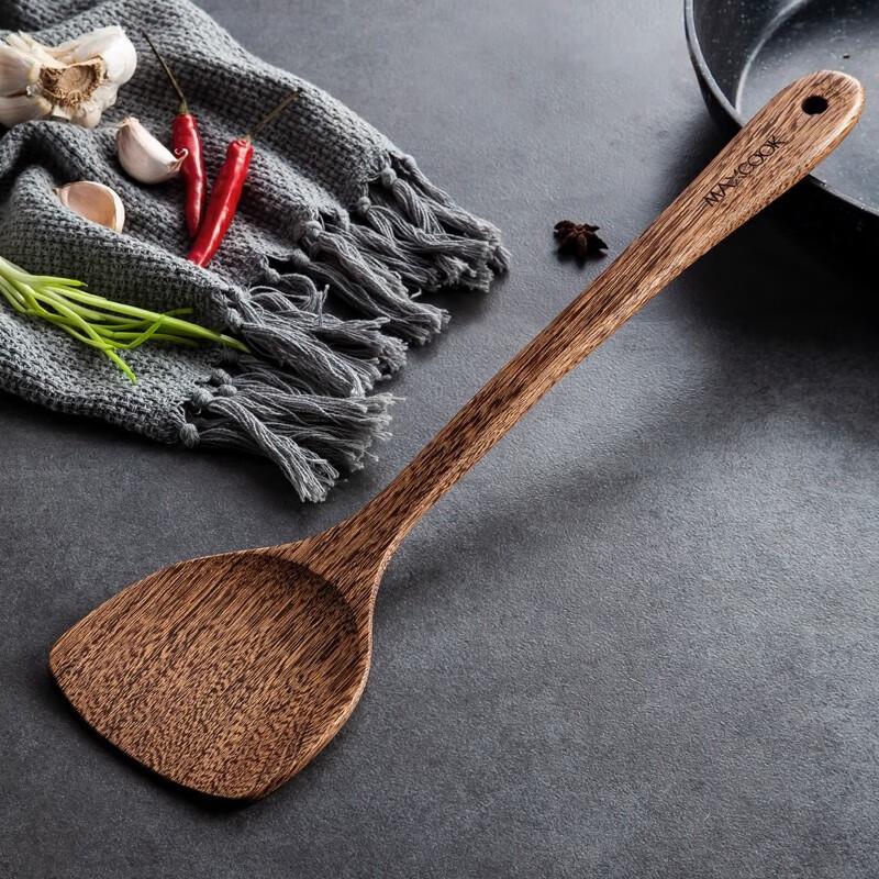 maxcook Natural Wenge Wood Stir-fry Spatula