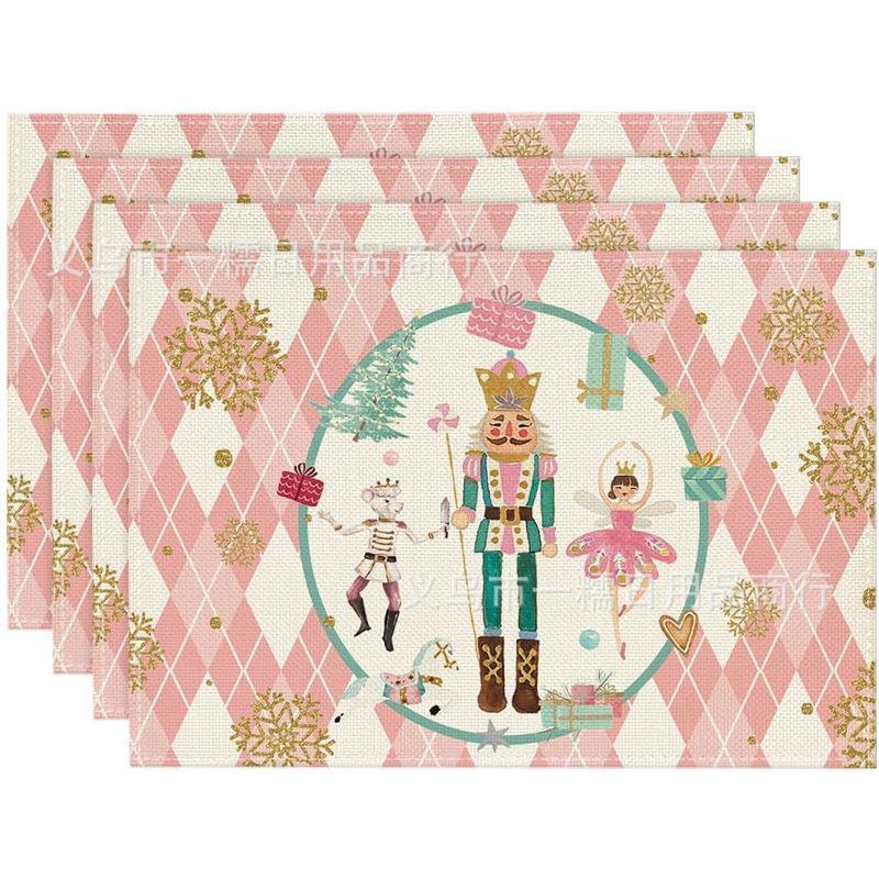 2024 Christmas Linen Table Mats - Washable, Stain-Resistant, Heat-Resistant with Snowflake & Santa Designs