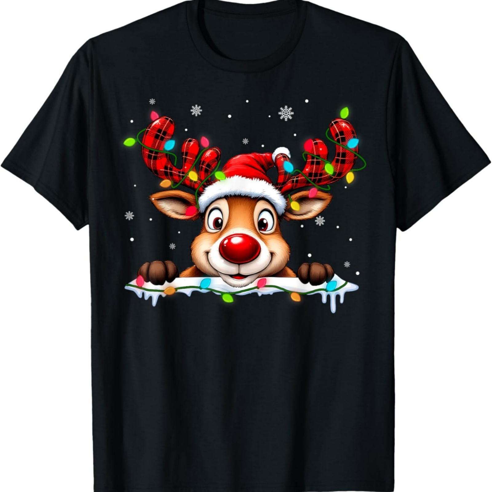 Merry Christmas Reindeer Men Women Family Matching Reindeer T-Shirt XXXXXL разноцветный